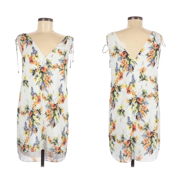 Haute Hippie Endless Summer Dress Size 6 Floral Sleeveless V-neck V-back New - Picture 8 of 9